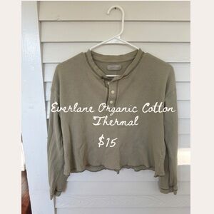 Everlane Women's Olive Long Sleeve Top